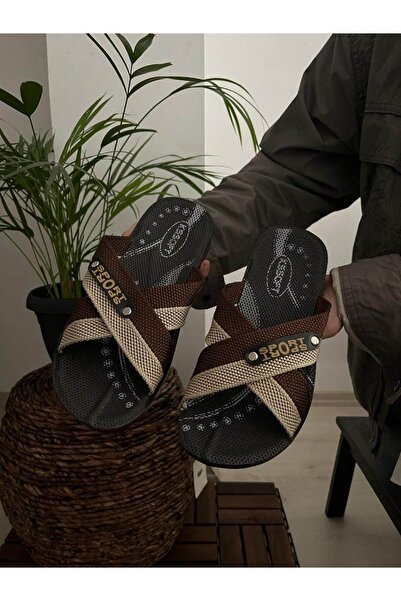 Behtah Kundura Ανδρικά 3 τεμάχια Μικτό χρώμα Αντιολισθητική σόλα Μαλακό Airblow Μπάνιο Μπαλκόνι Beach Street Παντόφλες Προίκα Επισκέπτης