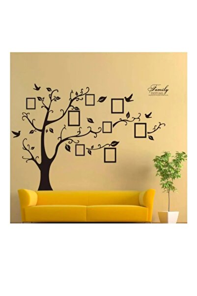 Sim Tasarım Soy Ağacı Şekilli Fotoğraf Resim Çerçeveli Dev Ev Salon Dekorasyo...
