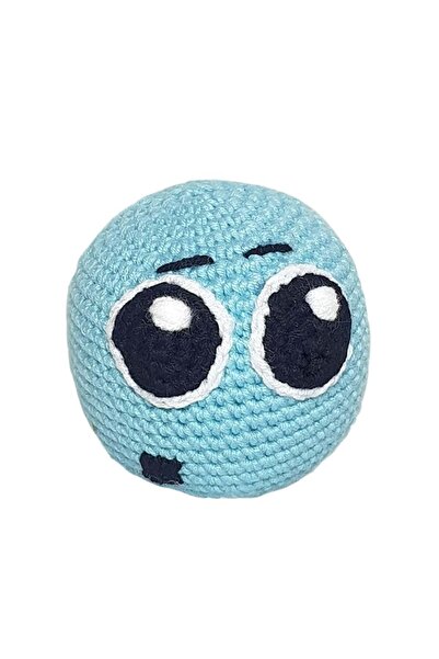 Afp Jooys Amigurumi Cat Toy Turquoise Emoji Knitted Ball 7 Cm