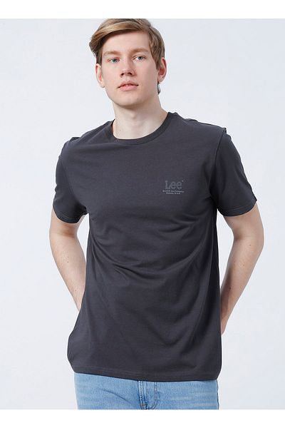 Lee Ανδρικό μπλουζάκι O Neck Solid Black L68sfeon