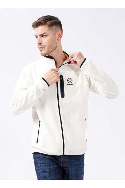WRANGLER Regular Fit Ekru Erkek Şardonlu Polar Sweatshirt W222579104