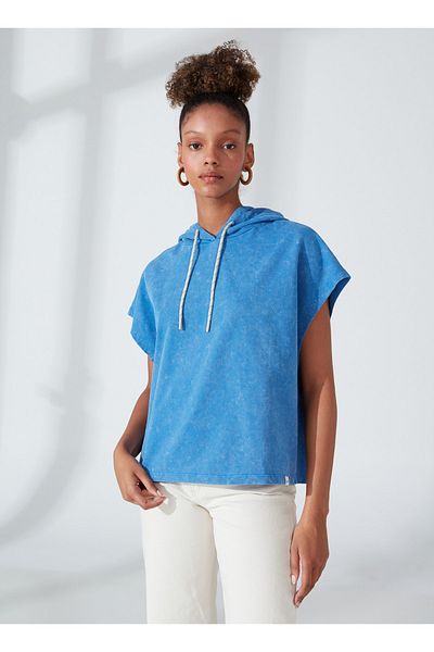Lee Kapuzenkragen Blaues Damen Sweatshirt L231320400