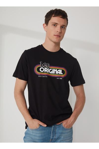 Lee Crew Neck Black Men's T-shirt L231733001_Crew Neck T-shirt