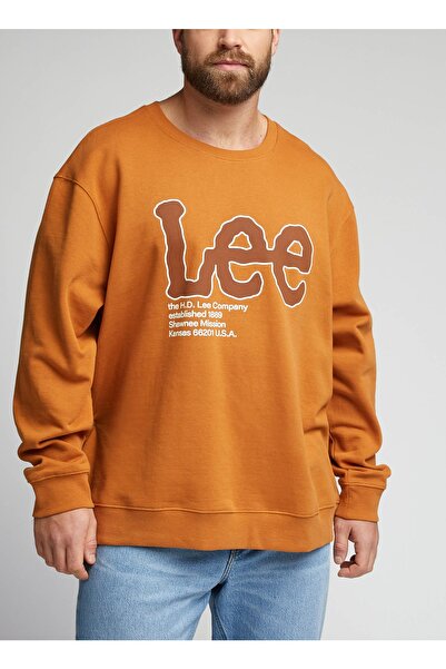 Lee Bisiklet Yaka Karamel Erkek T-shirt L84qtj99_bisiklet Yaka Sweatshirt