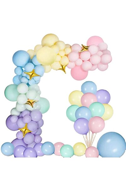 DÜVENCİ TİCARET مجموعة بالونات عيد الميلاد مكونة من 100 قطعة من متجر ماكورون ...