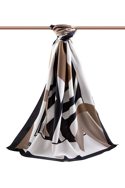 Vissona Γυναικείο σάλι πολυτελείας Medina Silk Mink-2