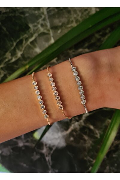 Polo Air Zirkon Taşlı Ayarlanabilir Kadın Su Yolu Bileklik Kombin Bakır Sarı ...