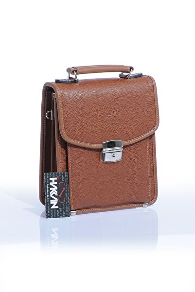 Fiyaka West Polo 2030 Compartmented Men's Lockable Hand Bag Shoulder Bag Brown