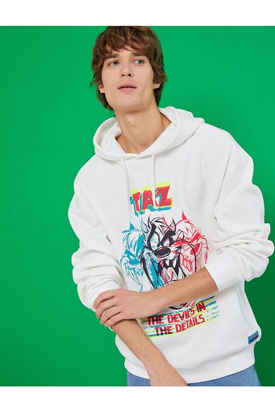 Koton Tasmanian Devil Oversize Sweatshirt Raised Licensed Printed