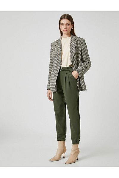 Koton Belted Carrot Trousers