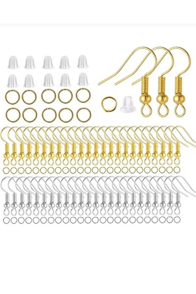 RLX BUJİTERİ 450 Parça Takı Seti 2 Renk Küpe Kancası Küpe Klipsi Halka