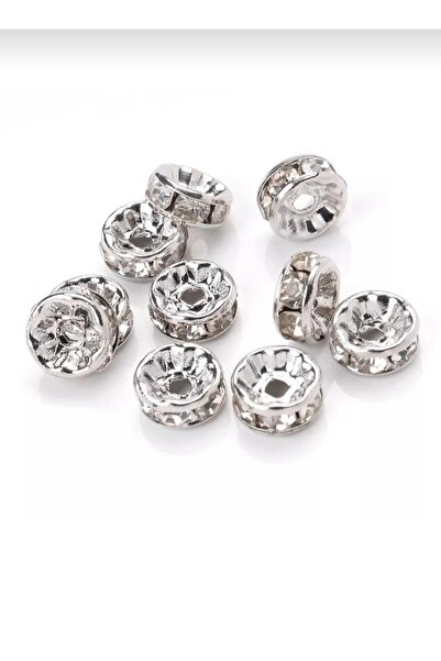 RLX BUJİTERİ 100 bucăți 6 mm șaibe de culoare argintie cu piatră aparate de b...