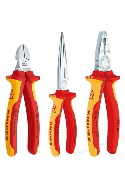 Genel Markalar Kombine Pense Yan Keski Kargaburun Pense 3 Lü Set 1000v 002012