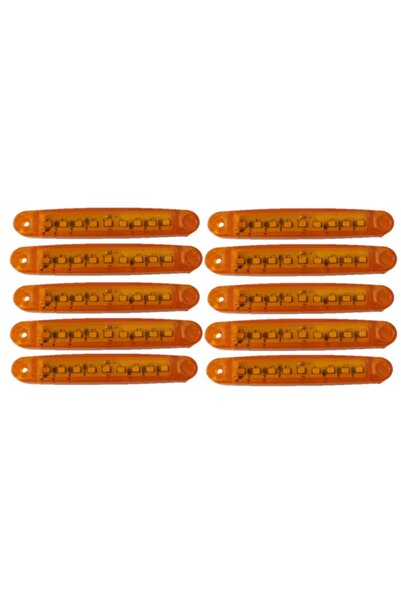 ar oto aksesuar Parmak Led Lamba 9 Ledli Turuncu Renk (10 ADET)