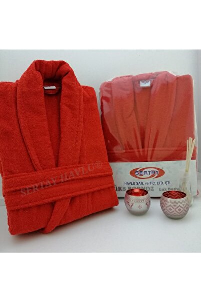 Genel Markalar Kırmızı Lüks Tek Bornoz  S0028