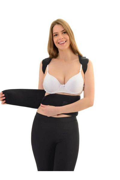 Ankaflex Women's Black Magnetic Stand up Corset with Magnet