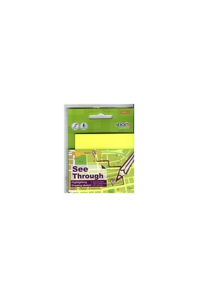 Gıpta Hopax Stickn Adhesive Note Paper Translucent 50 Yp 76x76 Neon Yellow 18 Pieces 21709