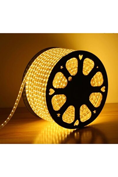 Forlife 220v Hortum Şerit Led Işık Armatür 5050 3 Çip 60 Led Amber