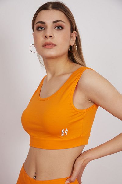 Eazy Co Γυναικείο πορτοκαλί Basic Crop Singlet