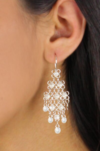 Midyat Nurtaş Gümüş Kadın Kişniş Midyat Telkari Gümüş Küpe