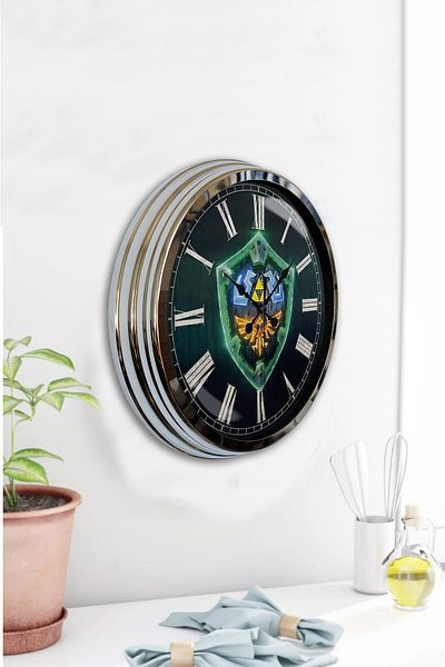 Kasva Concept Gift 40 cm Chrome Metal Cool Wall Clock