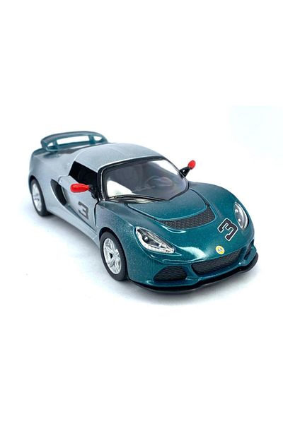 Kinsmart 2012 Lotus Exige S (ثنائي اللون) - سحب وإسقاط 5 بوصة. سيارة موديل مرخصة، لعبة سيارة 1:32