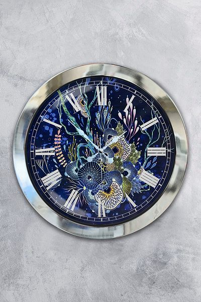 Kasva Concept Gift 36 cm Chrome Metal Design Wall Clock