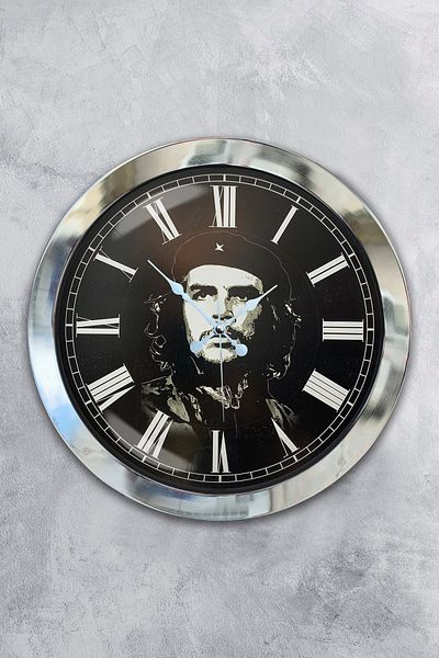 Kasva Concept 36 cm Black Metal Check Vara Wall Clock