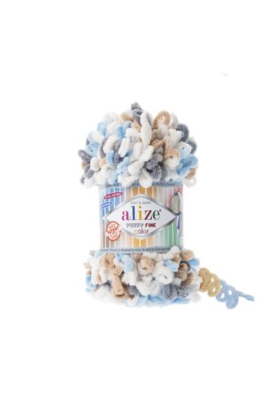 Alize Ață de tricotat manuală Puffy Fine Color (pachet de 5) - 5946