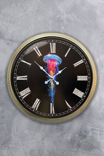 Kasva Concept Ceas de perete cu meduze din metal antic 40 cm
