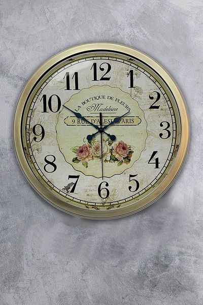 Kasva Concept Ρολόι τοίχου δώρου 40 εκ. Antique Metal Aydın