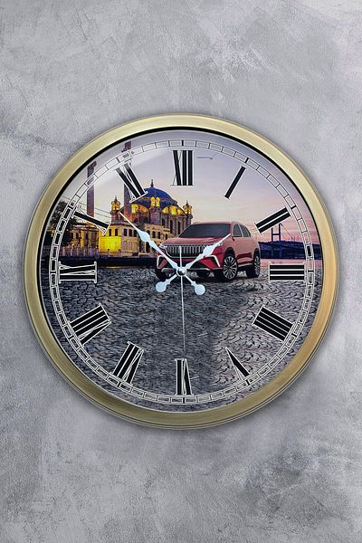 Kasva Concept Gift 40 cm Antique Metal Home Wall Clock