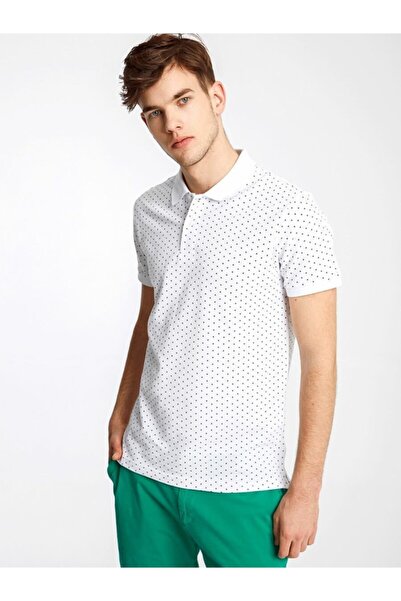Ltb Men's Patterned Polo Neck Tshirt