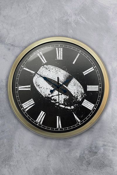 Kasva Concept Ρολόι τοίχου δώρου με μεταλλικό δαχτυλίδι 40 cm