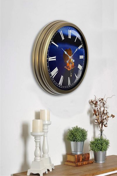 Kasva Concept Gift 40 cm Antique Metal Romance Wall Clock