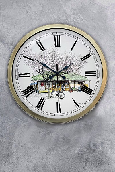 Dream Gift هدية ساعة حائط معدنية عتيقة مقاس 40 سم