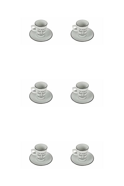 Porland Be Happy Saucer Coffee Cup 95cc Set of 6