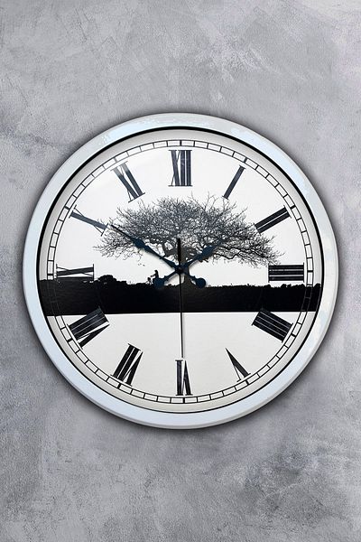 Kasva Concept 40 cm White Metal Wall Clock Wall Clock