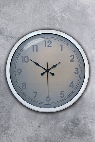 Kasva Concept Gift 40 cm White Metal Classic Wall Clock