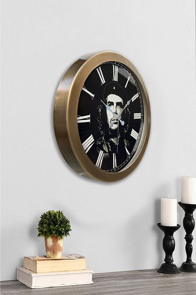 Kasva Concept 36 cm Antique Metal Cheque Vara Wall Clock