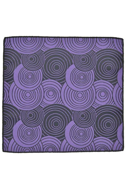 Brianze Ανδρική μωβ γραβάτα με γεωμετρικό σχέδιο