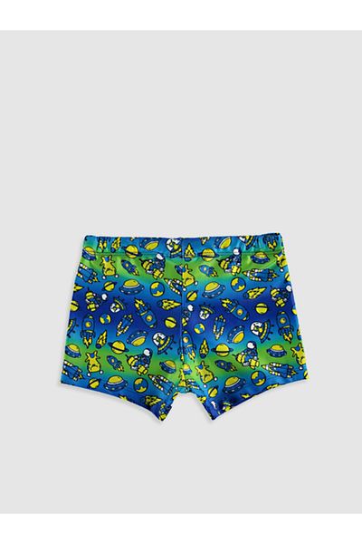 LC Waikiki Boy's Blue Printed Lqq Swimsuit