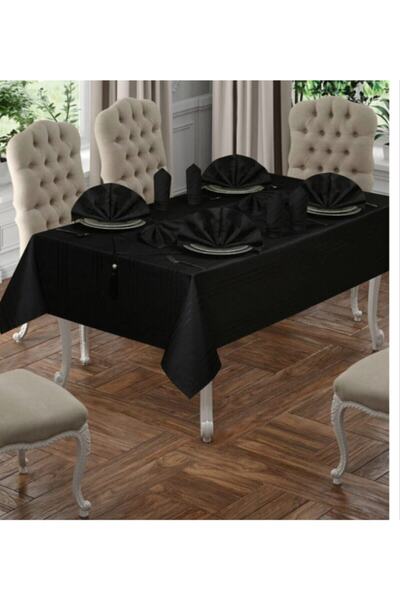 TANIR TEKSTİL طقم مفرش طاولة من قماش كولبر 12 شخصًا 26 قطعة فاخرة