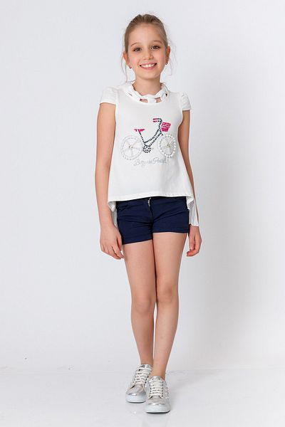 incity Girl's Navy Blue Shorts