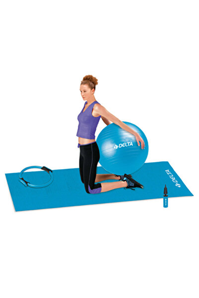 Delta Unisex Pilates Seti - 65 Cm. Pilates Topu + Pompası + Plates Minderi + ...