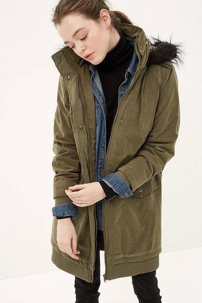 Koton Women's Khaki Coat 7KAL07099OW