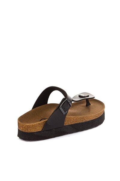 Fox Shoes Μαύρες γυναικείες παντόφλες B777731009