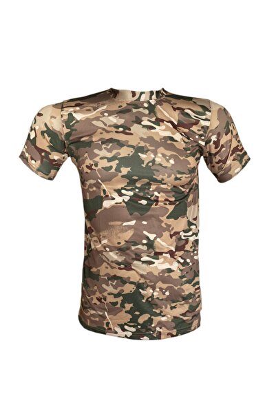 Flaş Askeri Malzeme Erkek Turuncu Multicam Termal Microfiber Kısa Kol Tişört