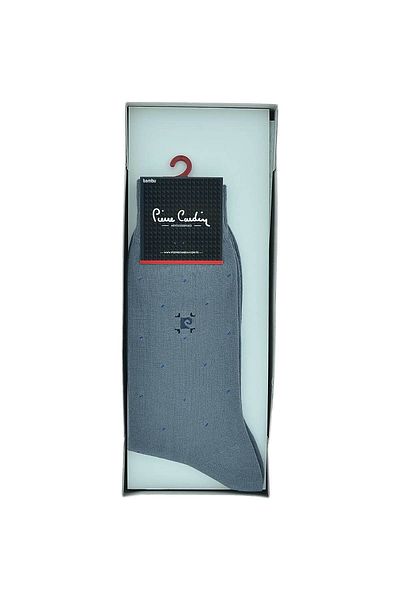 Pierre Cardin Комплект от 6 мъжки чорапи от сиви бамбук - 853