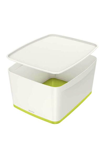Leitz Mybox® Kapaklı, Geniş Saklama Kutusu Yeşil Beyaz